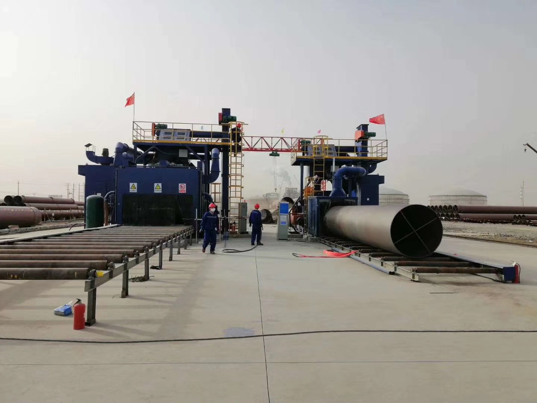 High Speed Roller Conveyor Shot Blasting Machine Compact Structure