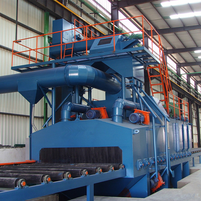 High Performance Roller Conveyor Shot Blasting Machine For Remove Scale