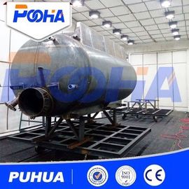 Floor Type Sand Blasting Room Trolley System For Cleaning Big Steel Structural Parts