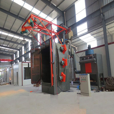 Overhead Hook Type Continuous Shot Blasting Equipment Wheel Shot Blasting Machine