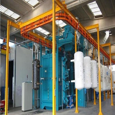 Liquefied Gas Cylinder Clean Shot Blasting Machine Line Hanging Chain Type