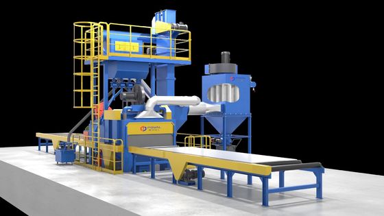 Steel Profiles H Beam Shot Blasting Machine Abrator Surface Cleaning