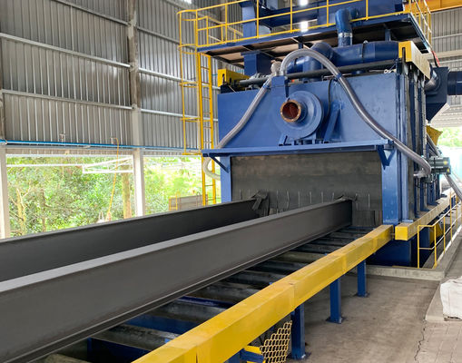 Pass Through Type Roller Conveyor Shot Blasting Machine for Steel Plate Angle Steel