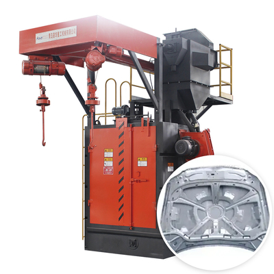 Single Hook Or Double Hook Shot Blasting Machine For Engine Surface Clean