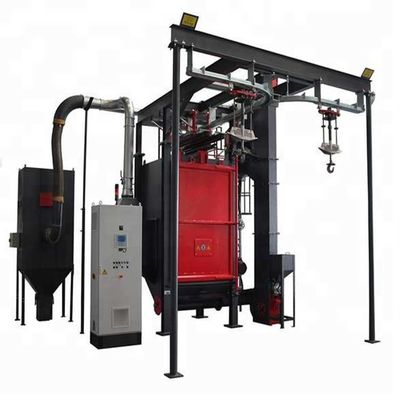 Q37 Series Double Hook Type Shot Blasting Machine Rims And LPG Cylinder Cleaning Grenailleuse