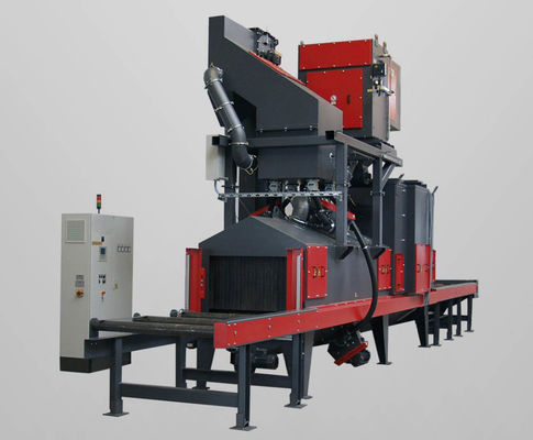 Shot Blasting Machine For Clean Cuplock Scaffolding System Like Ledger , Base Jack , U Head , Frame