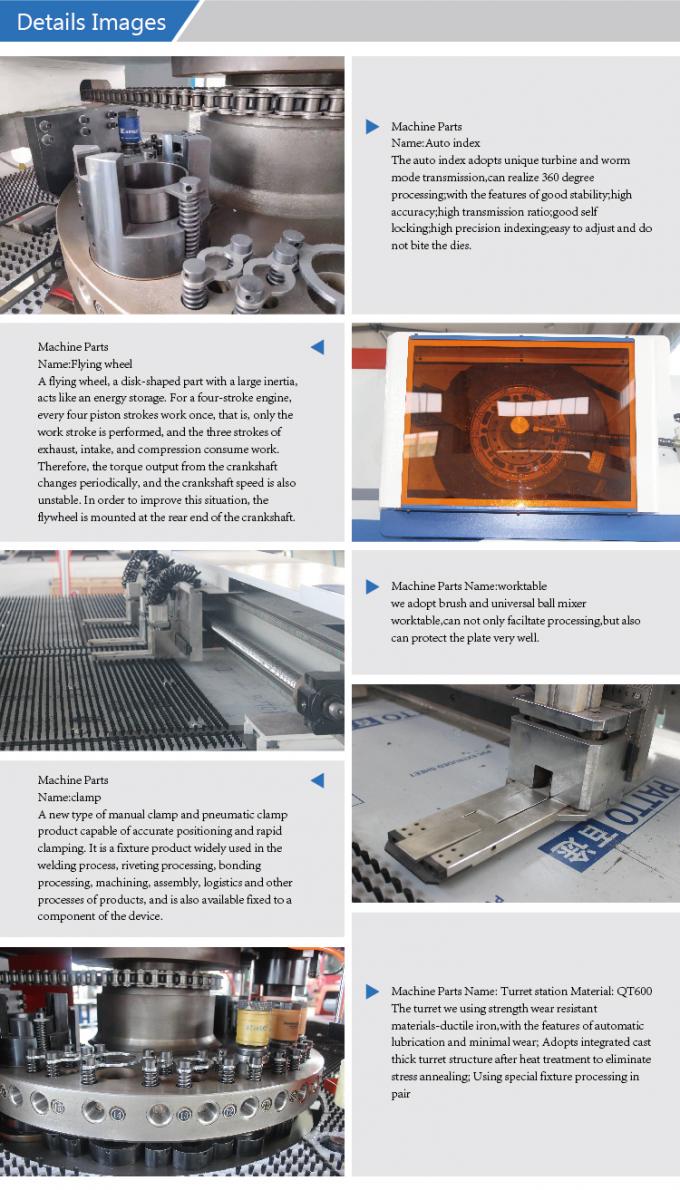 Reliable Stable CNC Sheet Metal Punching Machine High Material Utilization