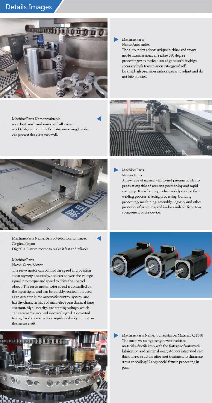 600hpm Frequency Servo Punch Press Turret Punch Press For Sheet Metal One Year Warranty